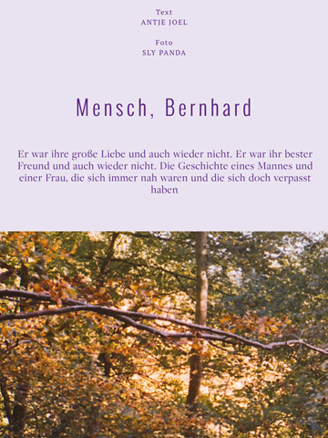 Mensch, Bernhard