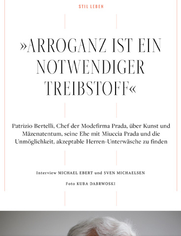 »Arroganz ist ein notwendiger Treibstoff«