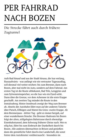 Per Fahrrad nach Bozen // Ein sonderbares Theater