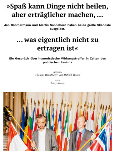 Jan Böhmermann & Martin Sonneborn im Interview