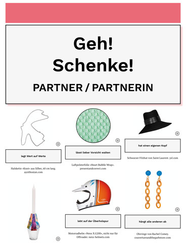 Geh! Schenke! - Partner & Partnerin