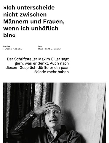 Maxim Biller im Interview