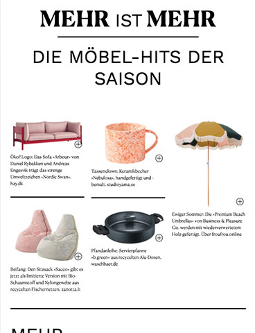 MEHR IST MEHR - Die Möbel-Hits der Saison