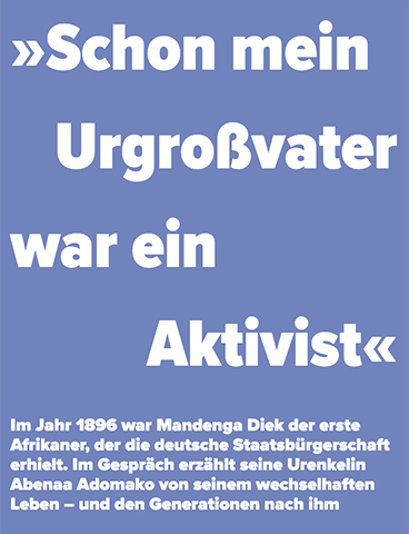 »Schon mein Urgroßvater war ein Aktivist«