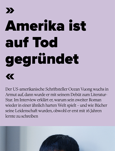 »Amerika ist auf Tod gegründet «