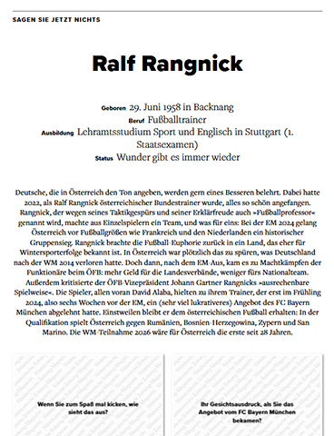 Sagen Sie jetzt nichts