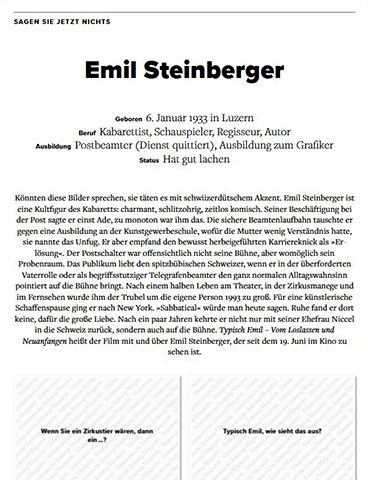 Sagen Sie jetzt nichts