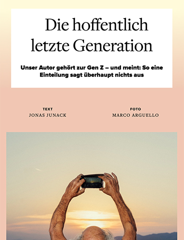 Die hoffentlich letzte Generation